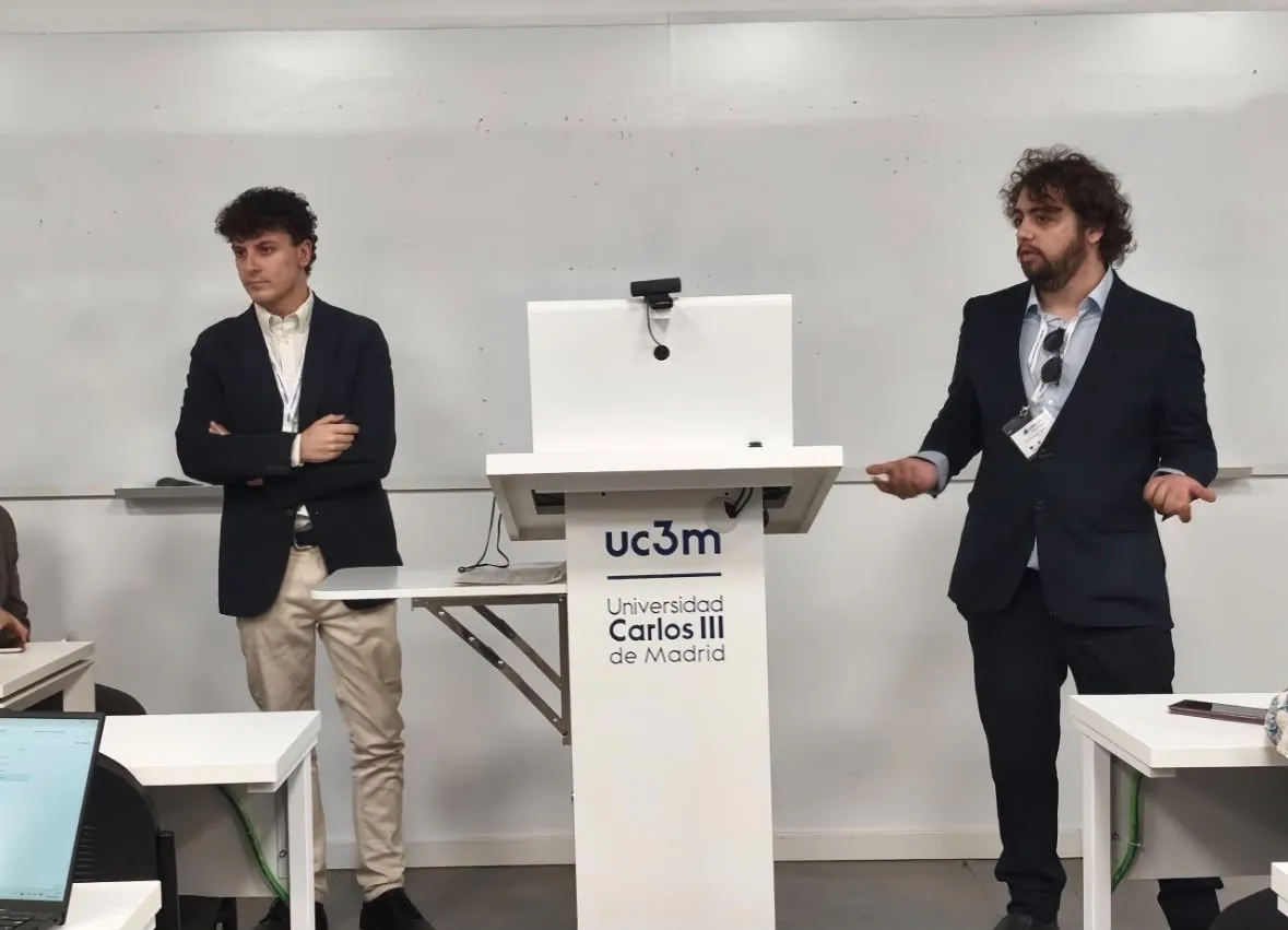 Javier Chaves y Alejandro Cano presentan SilvIA Earth ante inversores en la Universidad Carlos III de Madrid